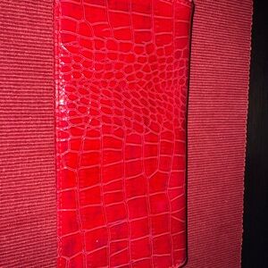 Red Crocodile Embossed Wallet